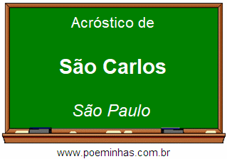 Acróstico da Cidade São Carlos