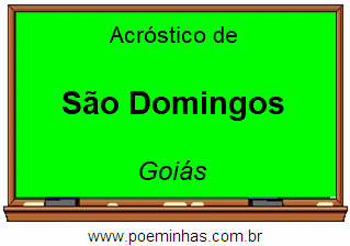 Acróstico da Cidade São Domingos