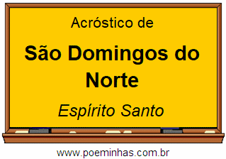 Acróstico da Cidade São Domingos do Norte