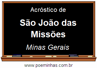 Acróstico da Cidade São João das Missões