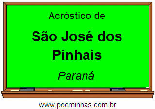 Acróstico da Cidade São José dos Pinhais