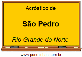 Acróstico da Cidade São Pedro