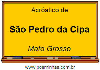 Acróstico da Cidade São Pedro da Cipa