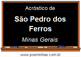 Acróstico da Cidade São Pedro dos Ferros