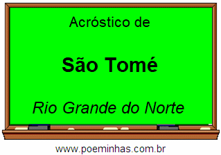 Acróstico da Cidade São Tomé