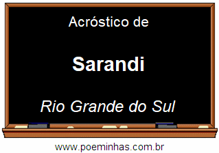 Acróstico da Cidade Sarandi