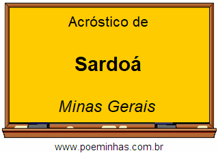 Acróstico da Cidade Sardoá