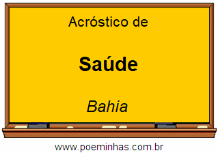 Acróstico da Cidade Saúde