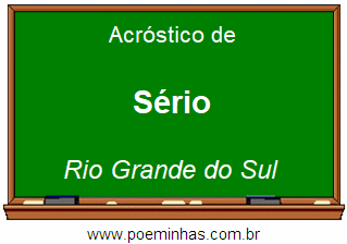 Acróstico da Cidade Sério