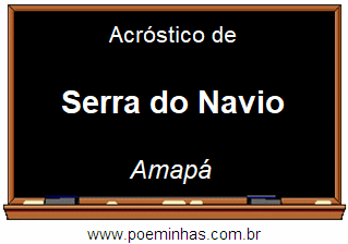 Acróstico da Cidade Serra do Navio