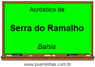 Acróstico da Cidade Serra do Ramalho