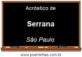 Acróstico da Cidade Serrana