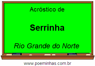 Acróstico da Cidade Serrinha