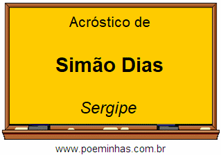 Acróstico da Cidade Simão Dias