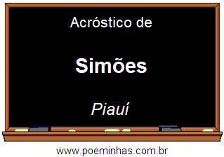 Acróstico da Cidade Simões