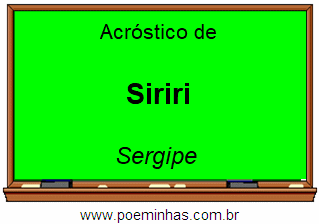 Acróstico da Cidade Siriri