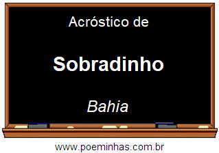 Acróstico da Cidade Sobradinho