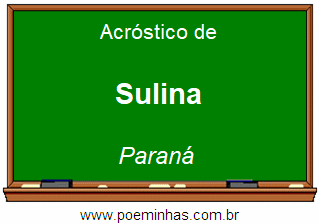 Acróstico da Cidade Sulina