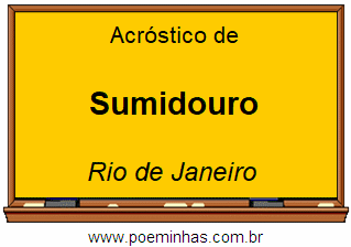 Acróstico da Cidade Sumidouro