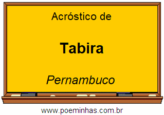 Acróstico da Cidade Tabira