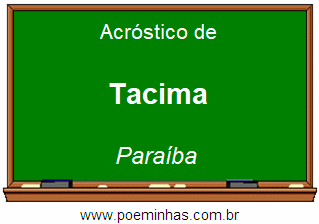 Acróstico da Cidade Tacima