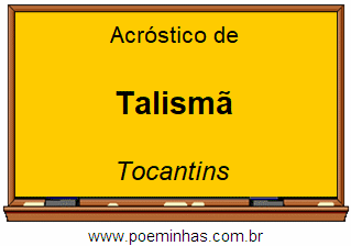 Acróstico da Cidade Talismã