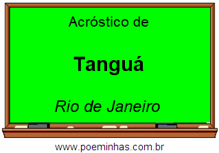 Acróstico da Cidade Tanguá