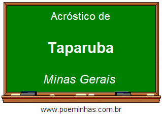 Acróstico da Cidade Taparuba