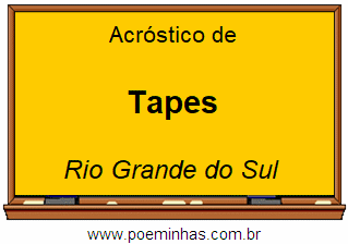 Acróstico da Cidade Tapes