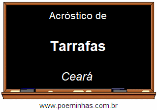 Acróstico da Cidade Tarrafas