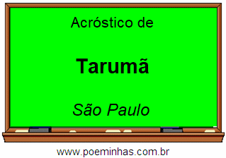 Acróstico da Cidade Tarumã