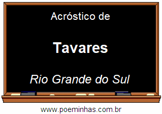 Acróstico da Cidade Tavares