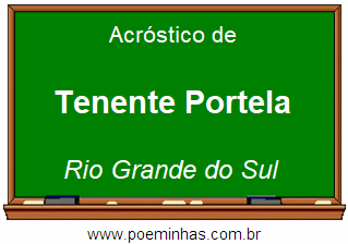 Acróstico da Cidade Tenente Portela