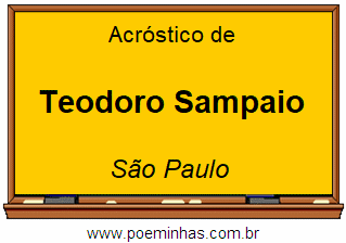 Acróstico da Cidade Teodoro Sampaio