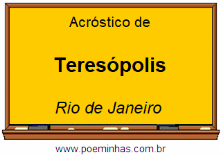 Acróstico da Cidade Teresópolis