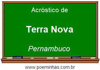 Acróstico da Cidade Terra Nova