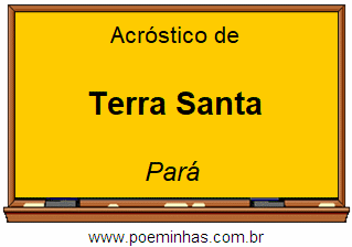 Acróstico da Cidade Terra Santa