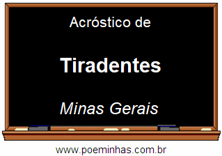 Acróstico da Cidade Tiradentes