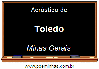 Acróstico da Cidade Toledo