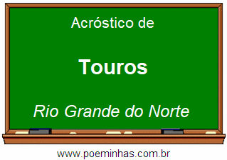 Acróstico da Cidade Touros