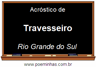 Acróstico da Cidade Travesseiro