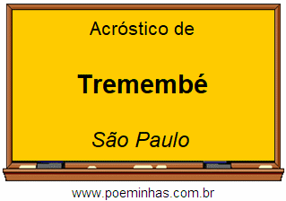 Acróstico da Cidade Tremembé