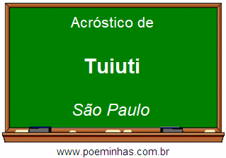 Acróstico da Cidade Tuiuti