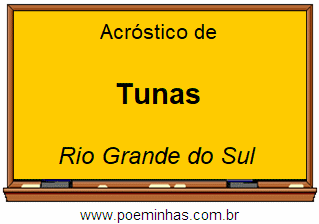 Acróstico da Cidade Tunas