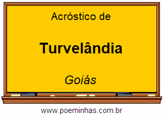 Acróstico da Cidade Turvelândia