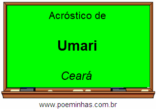 Acróstico da Cidade Umari