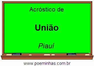 Acróstico da Cidade União