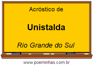 Acróstico da Cidade Unistalda