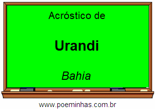 Acróstico da Cidade Urandi