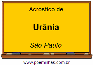 Acróstico da Cidade Urânia